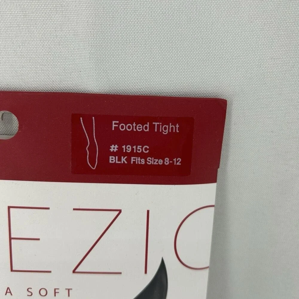 Capezio Ultra Soft Footed Tight Black 1915C Children's Dance Tights Size 8-12